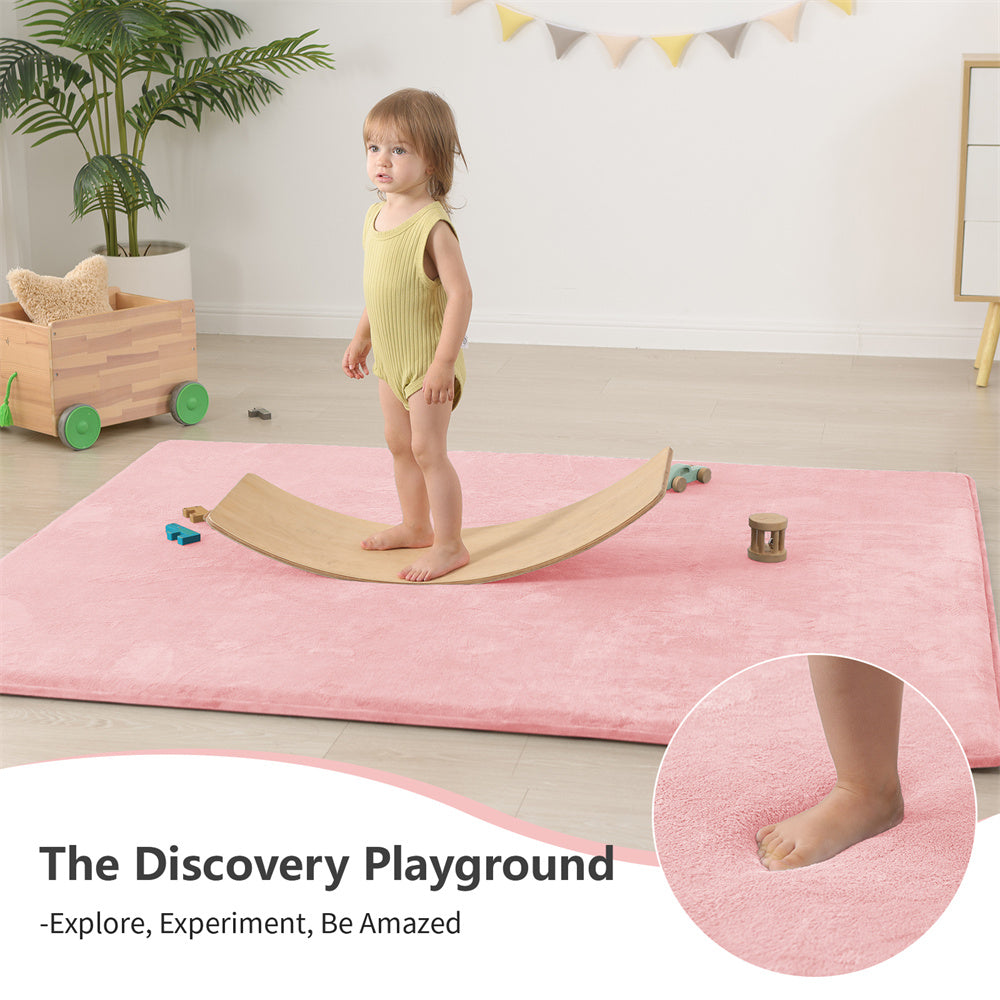 HulooSleep® Narrow-edge Baby Play Mat (Pink) - Huloosleep