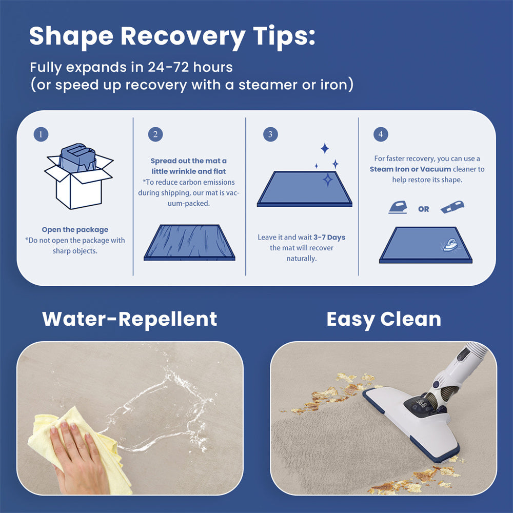 HulooSleep®  Wide-edge Baby Play Mat (Beige) - Huloosleep