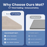 HulooSleep®  Wide-edge Baby Play Mat (Beige) - Huloosleep