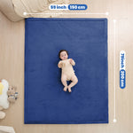 HulooSleep®  Wide-edge Baby Play Mat (Blue) - Huloosleep