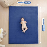 HulooSleep®  Wide-edge Baby Play Mat (Blue) - Huloosleep
