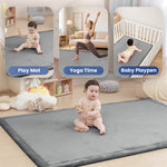 HulooSleep®  Wide-edge Baby Play Mat (Grey) - Huloosleep