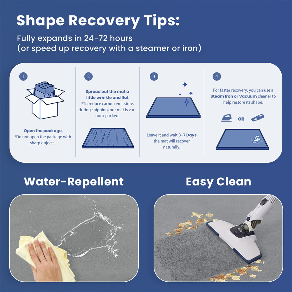 HulooSleep®  Wide-edge Baby Play Mat (Grey) - Huloosleep