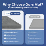 HulooSleep®  Wide-edge Baby Play Mat (Grey) - Huloosleep