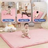 HulooSleep® Wide-edge Baby Play Mat (Pink) - Huloosleep
