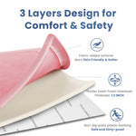 HulooSleep® Wide-edge Baby Play Mat (Pink) - Huloosleep