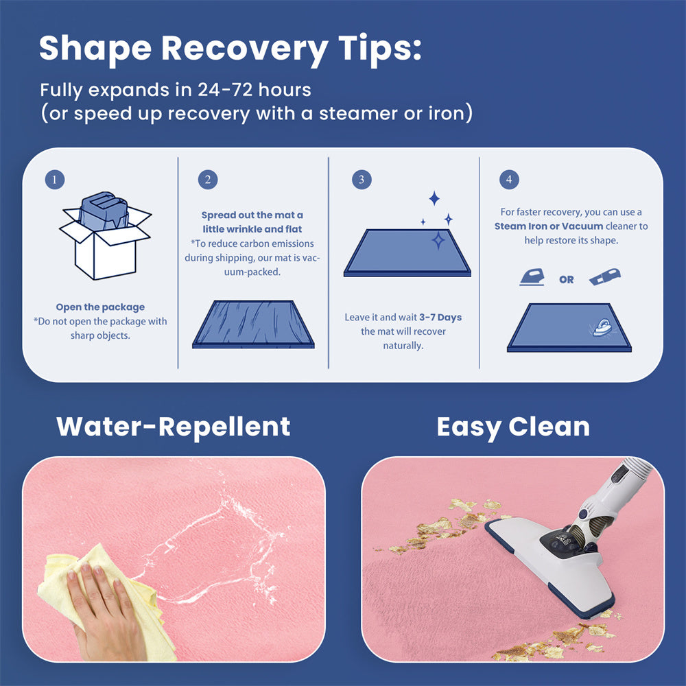 HulooSleep® Wide-edge Baby Play Mat (Pink) - Huloosleep