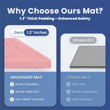 HulooSleep® Wide-edge Baby Play Mat (Pink) - Huloosleep