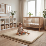 1.3" Thick Baby Play Mat, 50" x 50" — Padded,Waterproof Floor Cushion & Playpen Mat with Vegan Leather Cover