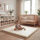 1.3" Thick Baby Play Mat, 50" x 50" — Padded,Waterproof Floor Cushion & Playpen Mat with Vegan Leather Cover